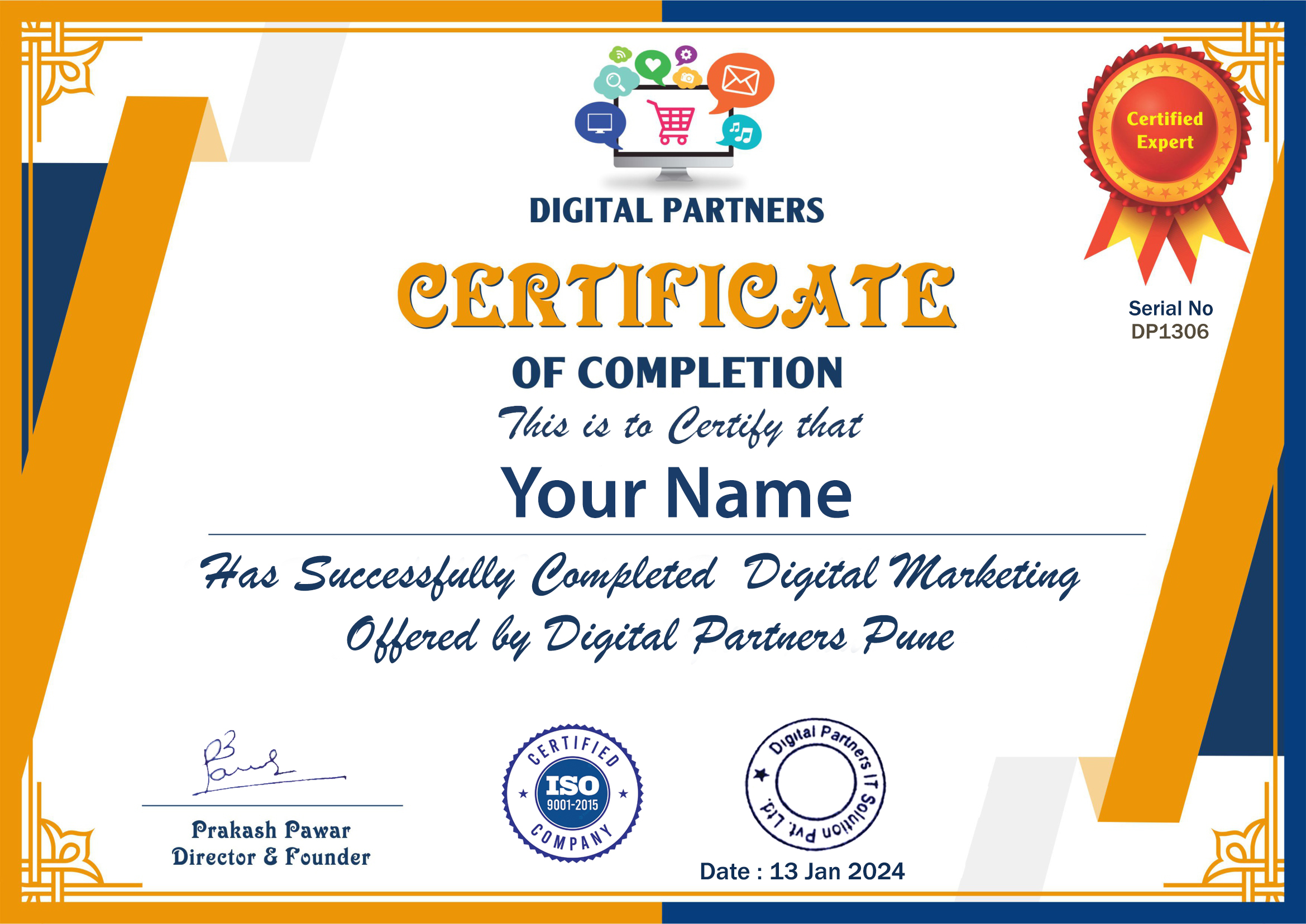 Digital Partners certificate DIgital marketing Digital Partners certificate DIgital marketing